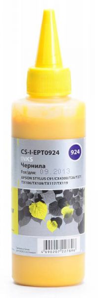 Чернила Cactus CS-I-EPT0924 желтый 100мл