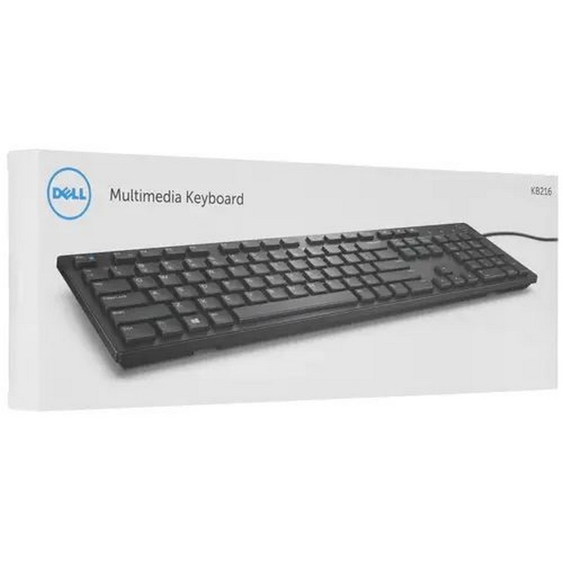 Клавиатура проводная DELL KB216 [580-adgr] (выбирать код модели 3192518) черный