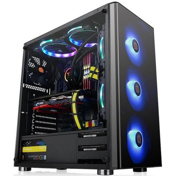 Корпус Thermaltake V200 Tempered Glass RGB Edition Mid-Tower черный [CA-1K8-00M1WN-01, версия 2020]