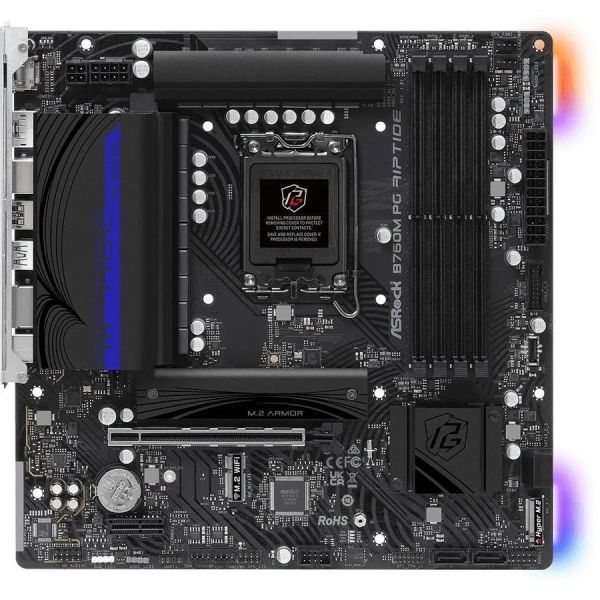 Материнская плата ASRock B760M PG RIPTIDE LGA 1700,Intel B760,mATX,Ret