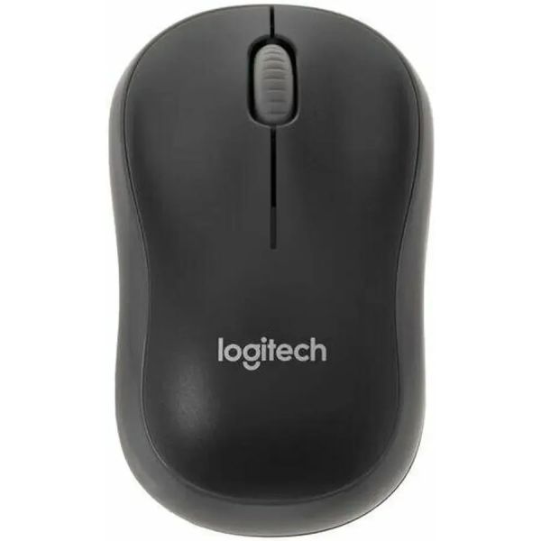 Мышь Logitech M186 оптическая, беспроводная, USB 2.0, черный/серый [910-004131]