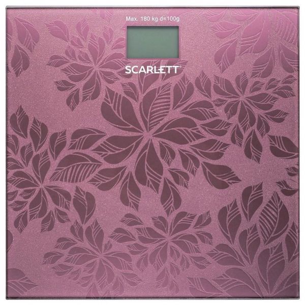 Напольные весы Scarlett SC217 до 180 кг розовый ()