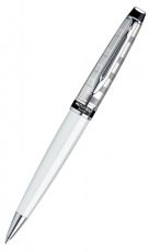 Шариковая ручка WATERMAN Expert 3 (S0952440) Deluxe White CT (M) чернила: синий латунь блестящий хром
