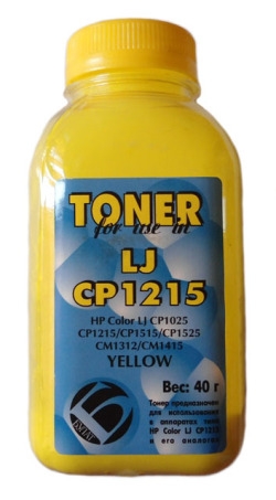 Тонер для картриджа HP LJ CP1215/1515/1518/CM1312 yellow (Bulat) (40г)