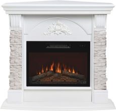Электрокамин RealFlame Athena Corner GR STD/EUG/24/25,5 WT+Kendal 24 1080х985х800мм белый